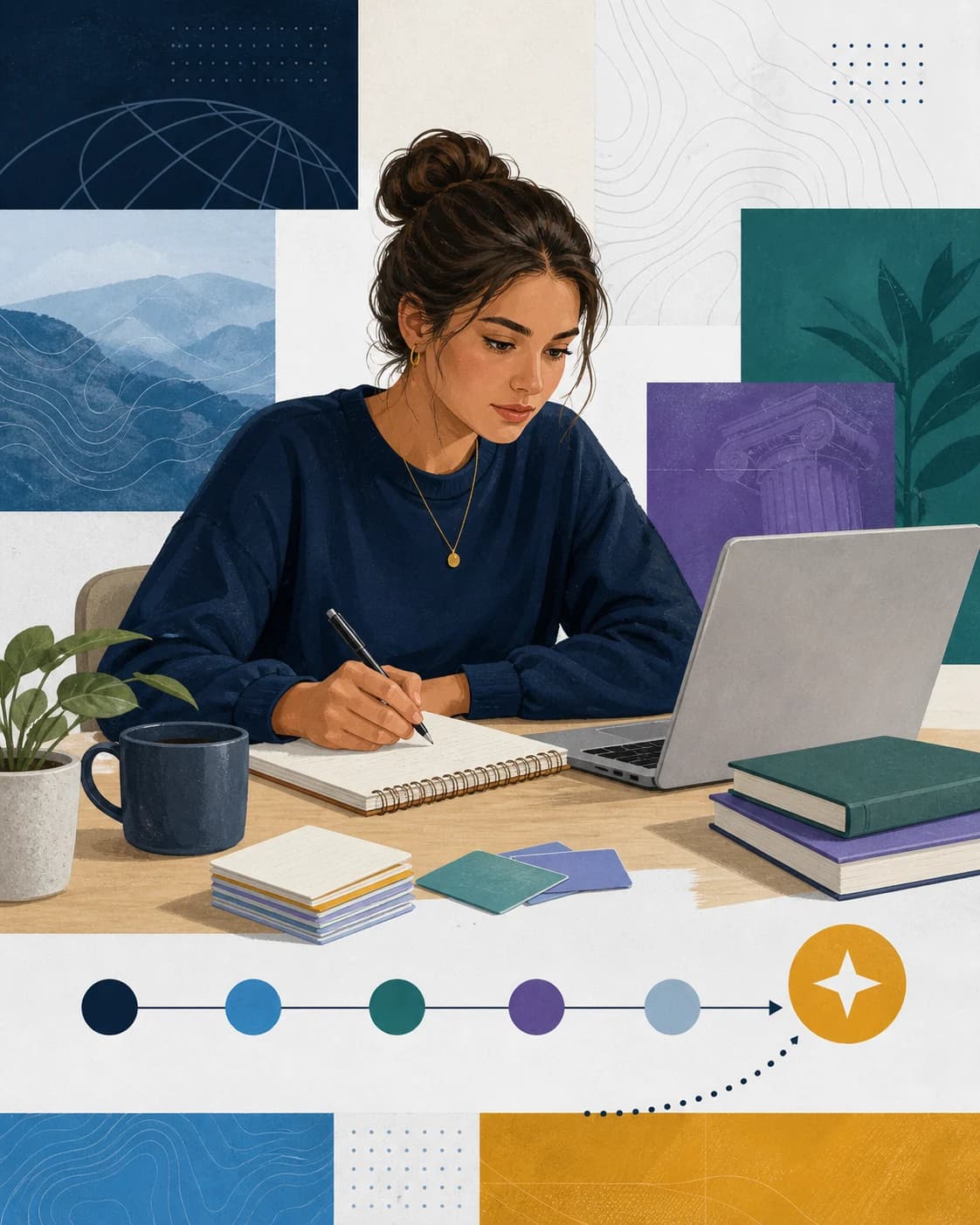 A student continuing focused preparation online after the live event